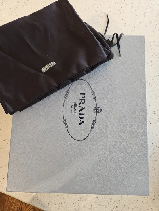 PRADA Red and White Lace-Up Sneakers - Picture 8 of 8